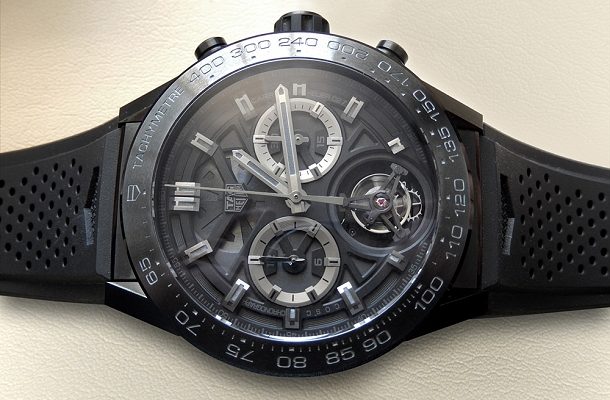 První živé fotografie prototypu hodinek TAG Heuer Carrera Calibre Heuer 02 Tourbillon Chronograph 1