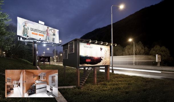 ARCHITEKTI ZE SLOVENSKA PŘEMĚNILI BILBOARDY NA PŘÍBYTKY PRO BEZDOMOVCE 1