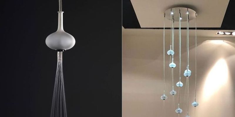 Luxusní sprcha Melograno - deset saténových vyfukovaných skleněných koulí 1