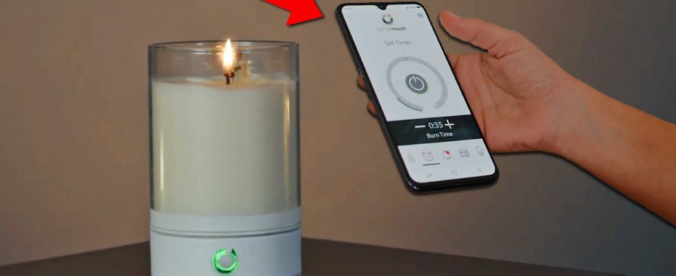 Svíčka, kterou můžete zapálit na dálku pomocí Bluetooth a mobilu 1