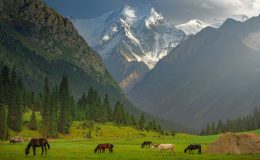 Pěší turistika v pohoří Ťan-Šan v Kyrgyzstánu 2