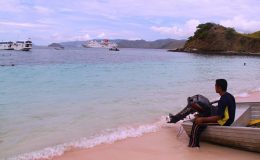 Růžová pláž Pantai Merah na ostrově Komodo 5