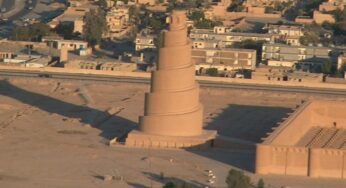 Samarra a spirálový minaret